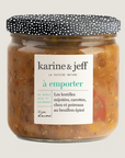 Les lentilles mijotées - carottes, chou et poireaux au bouillon épicé