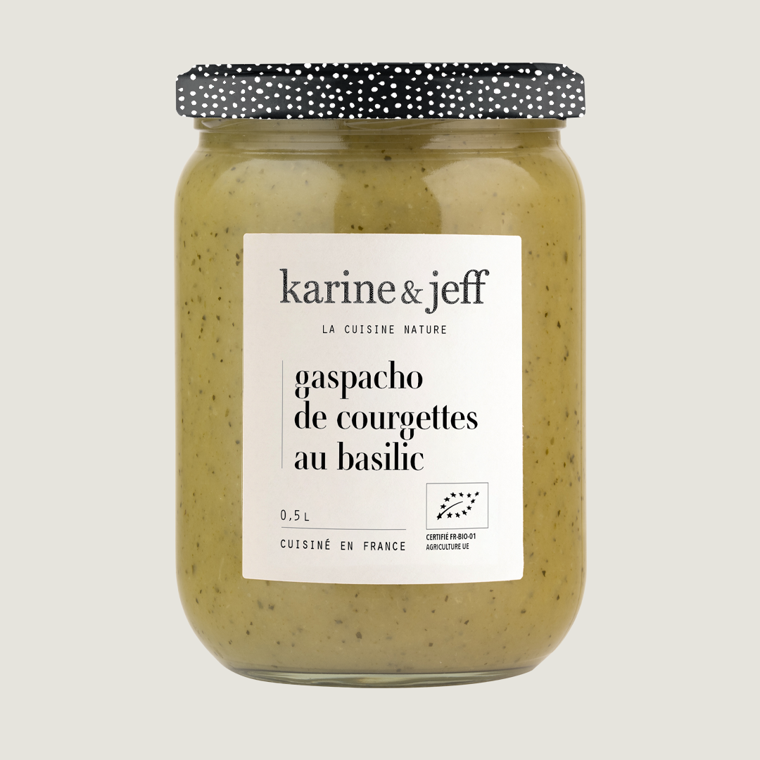 Gaspacho de courgettes et basilic