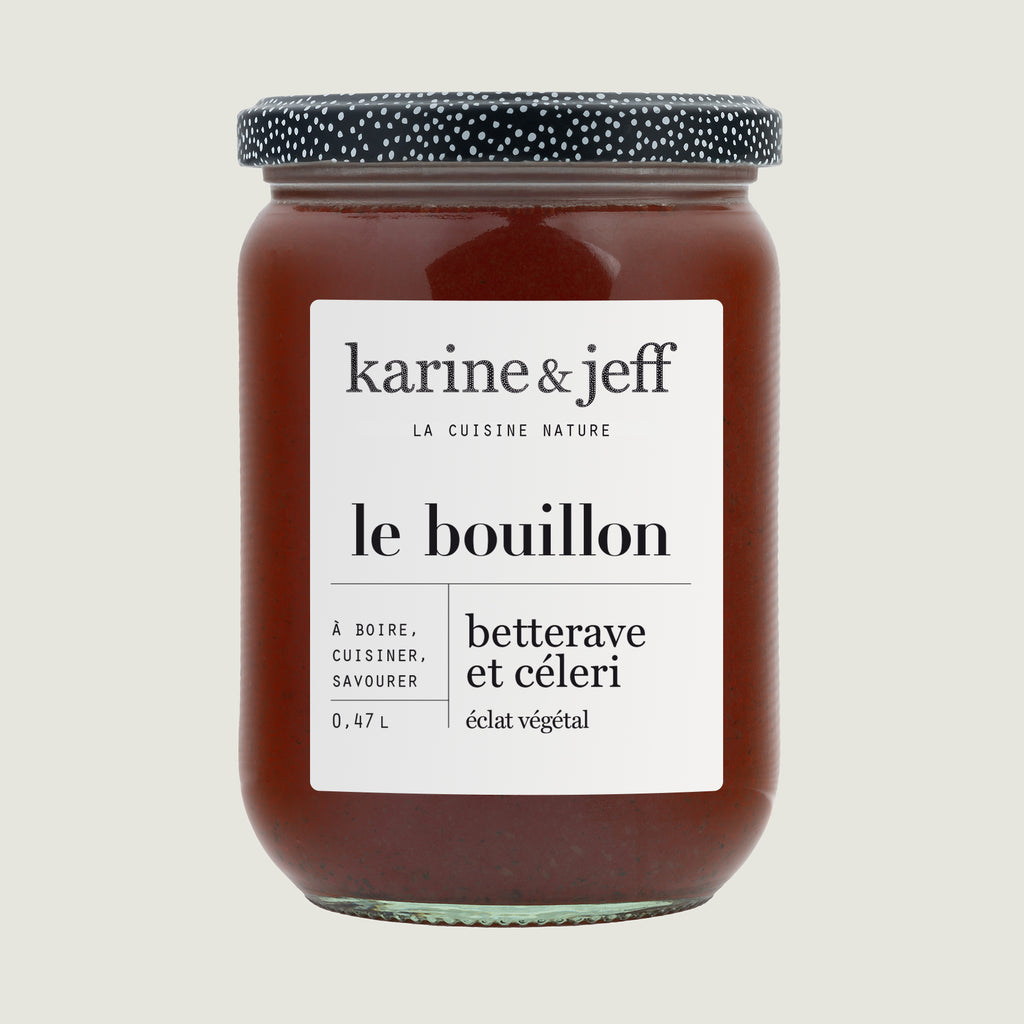 Le bouillon - betterave, céleri, citron et herbes