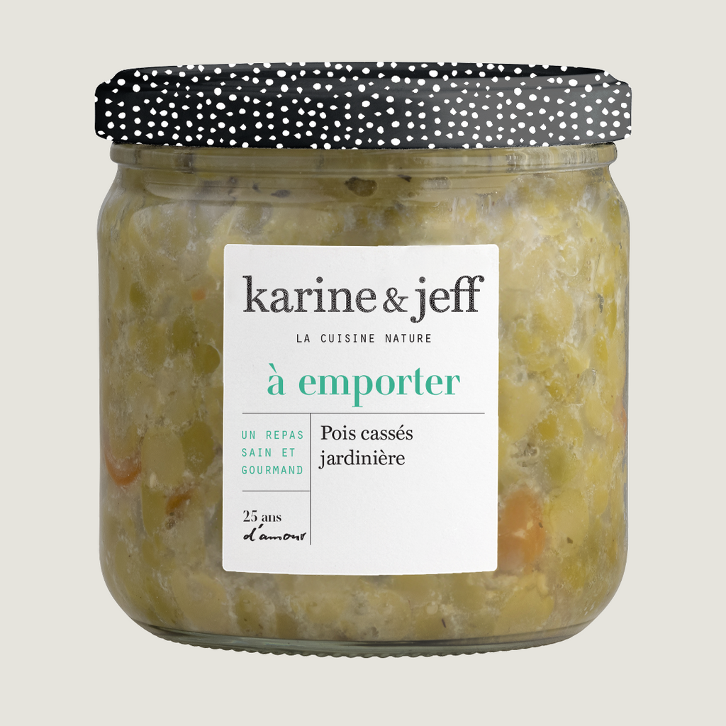 Pois cassés jardinière, recette bio Karine & Jeff