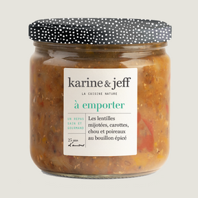 Les lentilles mijotées - carottes, chou et poireaux au bouillon épicé