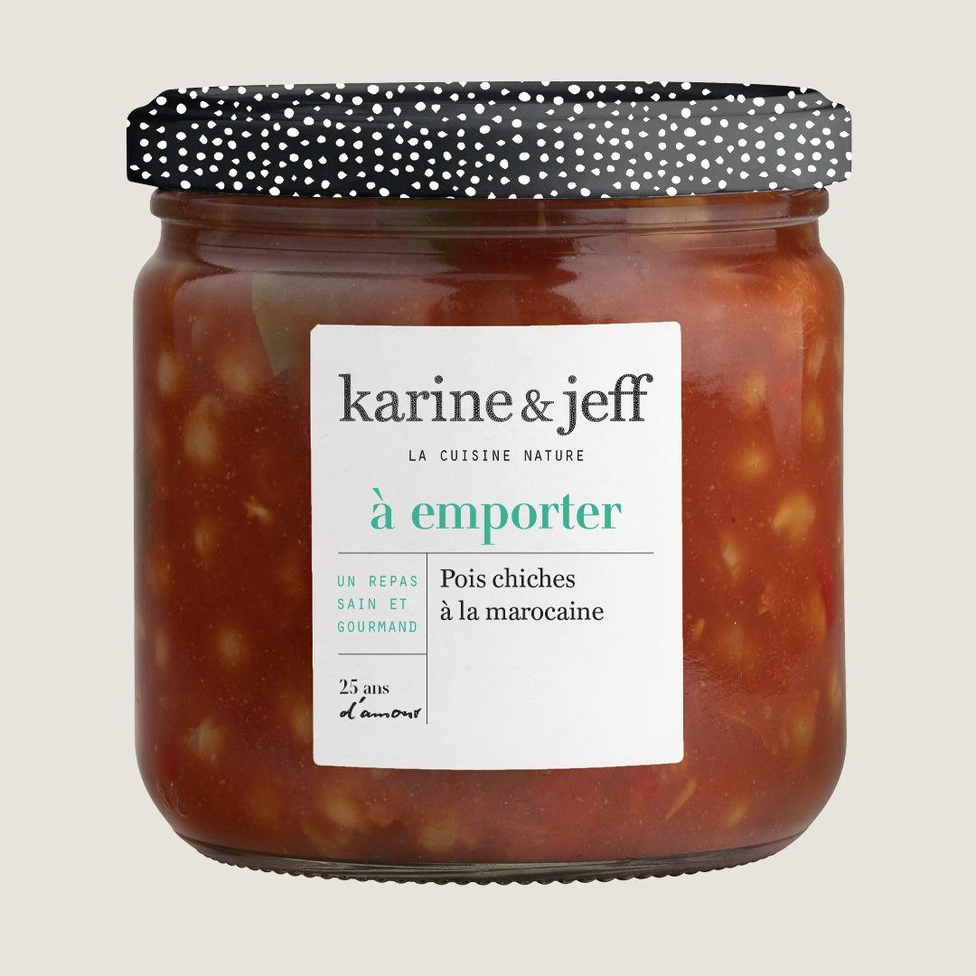 Pois chiches à la marocaine 360g, recette bio Karine & Jeff