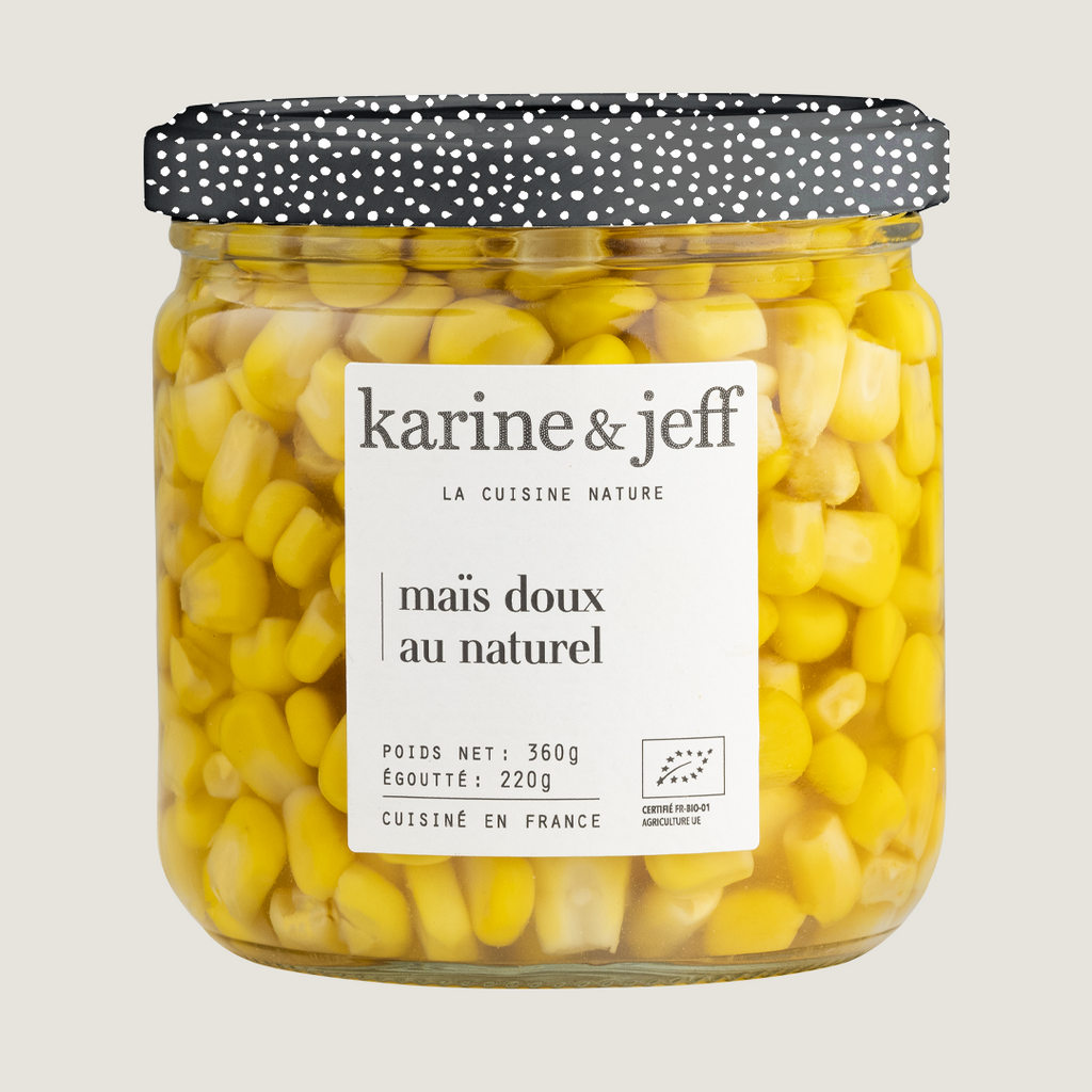 Maïs doux au naturel, recette bio Karine & Jeff