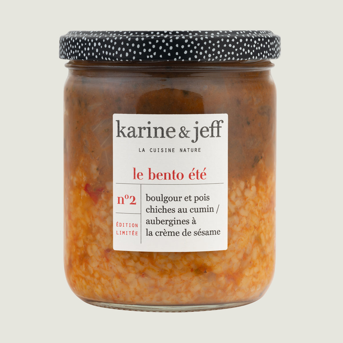 Boulgour et pois chiches au cumin / aubergines à la crème de sésame