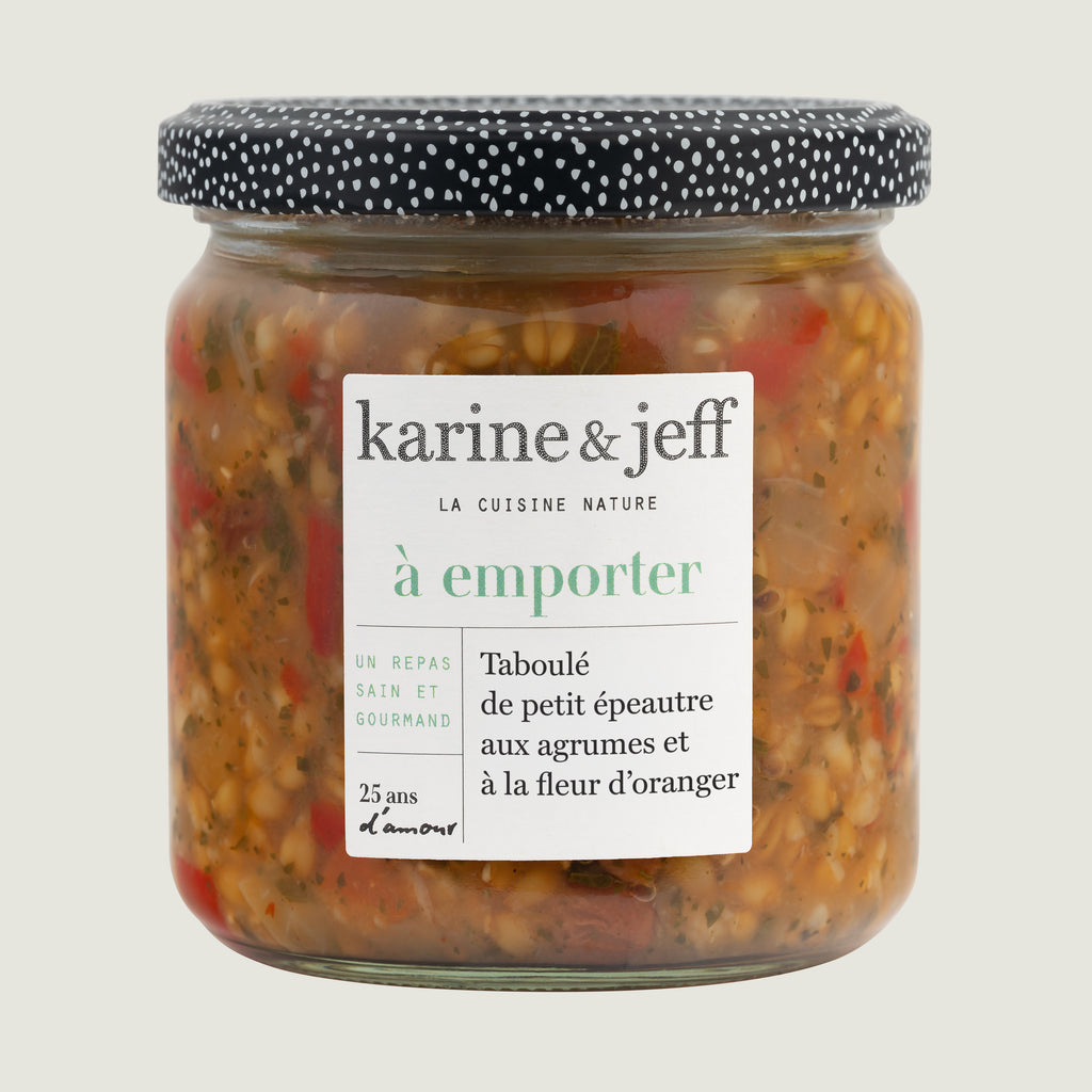 Taboulé de petit épeautre aux agrumes et à la fleur d'oranger, recette bio Karine & Jeff